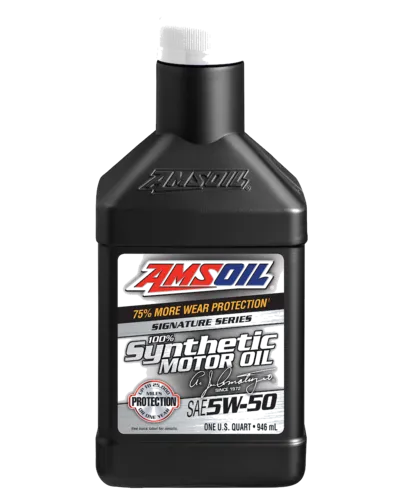 AMSOIL Signature Series 5W-50 100% Synthetic Motor Oil bottle