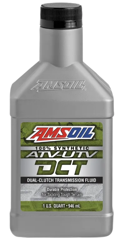 AMSOIL Synthetic ATV/UTV Dual-Clutch Transmission Fluid quart bottle