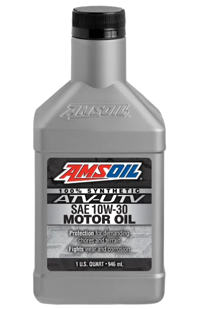 AMSOIL 10W-30 Synthetic ATV/UTV Motor Oil quart bottle