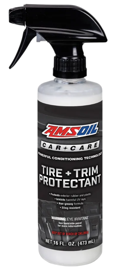 AMSOIL Tire + Trim Protectant spray bottle