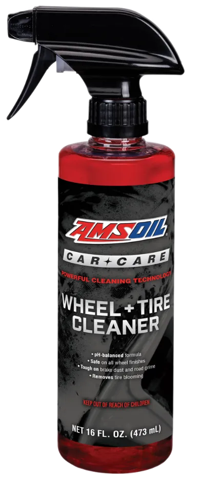 AMSOIL Wheel + Tire Cleaner spray bottle